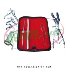Hegar uterine dilator 2pcs set 3-4, 11-12, mathieu anal speculum, grave 3pcs, collin medium
