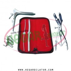 Hegar uterine dilator 2pcs set 3-4, 11-12, mathieu anal speculum, grave large, collin 3pcs
