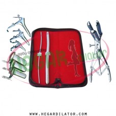 Hegar uterine dilator 2pcs set 3-4, 11-12, mathieu anal speculum, grave 3pcs, collin 3pcs