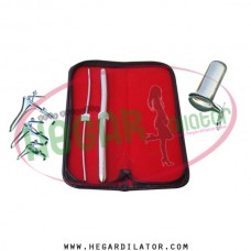 Hegar uterine dilator 2pcs set 3-4, 11-12, grave vaginal speculum 3pcs, collin large