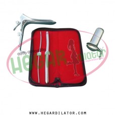 Hegar uterine dilator 2pcs set 3-4, 11-12, grave speculum large, collin large