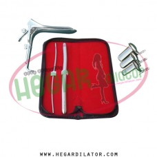Hegar uterine dilator 2pcs set 3-4, 11-12, grave speculum large, collin 3pcs