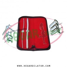 Hegar uterine dilator 2pcs set 3-4, 11-12, grave speculum 3pcs, collin 3pcs