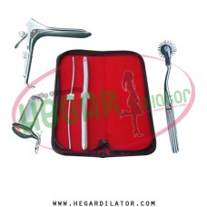 Hegar dilator Set of 2pcs 3-4, 11-12, pinwheel, grave speculum small, collin large