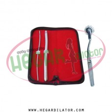 Hegar uterine dilator 2pcs set 3-4, 11-12, wartenberg pinwheel