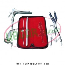 Hegar dilator Set of 2pcs 3-4, 13-14, mathieu anal speculum, grave small, collin medium