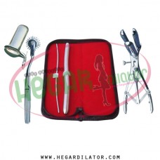 Hegar dilator Set of 2pcs 3-4, 13-14, wartenberg pinwheel, mathieu speculum, collin large