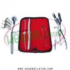 Hegar dilator Set of 2pcs 3-4, 13-14, wartenberg pinwheel, mathieu speculum, collin 3pcs