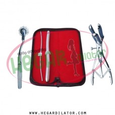 Hegar dilator Set of 2pcs 3-4, 13-14, wartenberg pinwheel, mathieu anal speculum