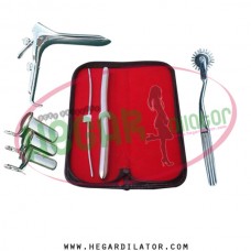 Hegar dilator Set of 2pcs 3-4, 13-14, pinwheel, grave speculum medium, collin 3pcs