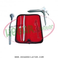 Hegar dilator Set of 2pcs 3-4, 13-14, pinwheel, grave speculum large