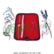 Hegar dilator Set of 2pcs 3-4, 15-16, mathieu anal speculum, grave 3pcs, collin large