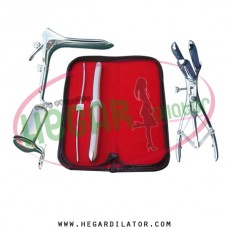 Hegar dilator Set of 2pcs 3-4, 15-16, mathieu anal speculum, grave small, collin small