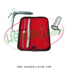 Hegar dilator Set of 2pcs 3-4, 15-16,  grave speculum large, collin medium