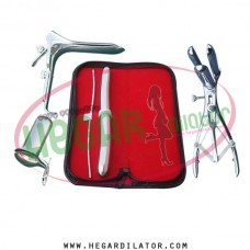 Hegar dilator Set of 2pcs 3-4, 17-18, mathieu anal speculum, grave medium, collin large