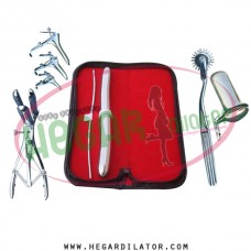 Hegar dilator Set of 2pcs 3-4, 17-18,  pinwheel, mathieu speculum, grave 3pcs, collin large