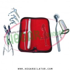 Hegar dilator Set of 2pcs 3-4, 17-18,  pinwheel, mathieu speculum, grave 3pcs, collin large