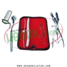 Hegar dilator Set of 2pcs 3-4, 17-18,  pinwheel, mathieu speculum, collin large