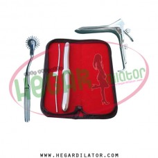 Hegar dilator Set of 2pcs 3-4, 17-18, pinwheel,grave speculum large