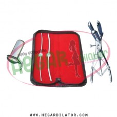 Hegar uterine dilator 3-4, 5-6, Mathieu speculum, Collin speculum medium