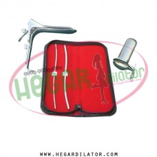 Hegar uterine dilator 3-4, 5-6, grave speculum small, collin medium