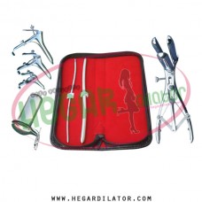 Hegar uterine dilator 3-4, 7-8, mathieu anal speculum, grave 3pcs, collin large