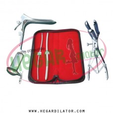 Hegar uterine dilator 3-4, 7-8, mathieu speculum, grave medium, collin medium