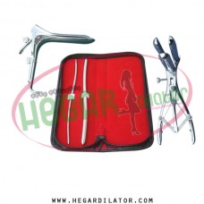 Hegar uterine dilator 3-4, 7-8, mathieu anal speculum, grave medium