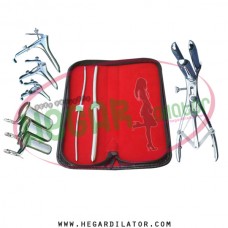 Hegar uterine dilator 3-4, 7-8, mathieu speculum, grave 3pcs, collin 3pcs