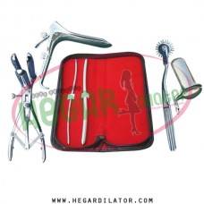 Hegar uterine dilator 3-4, 7-8, pinwheel, mathieu speculum,grave large, collin large