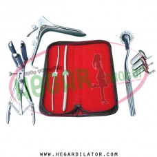 Hegar uterine dilator 3-4, 7-8, pinwheel, mathieu speculum,grave small, collin 3pcs