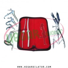 Hegar uterine dilator 3-4, 9-10, mathieu anal speculum, grave 3pcs, collin large