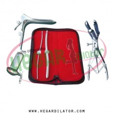 Hegar uterine dilator 3-4, 9-10, mathieu anal speculum, grave medium, collin large