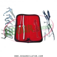 Hegar uterine dilator 3-4, 9-10, mathieu anal speculum, grave 3pcs, collin 3pcs