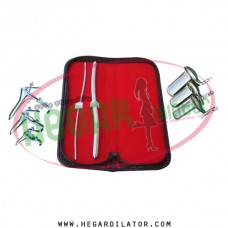 Hegar uterine dilator 3-4, 9-10, grave vaginal speculum 3pcs, collin 3pcs