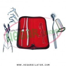 Hegar uterine dilator 3-4, 9-10, pinwheel, mathieu speculum, grave 3pcs, collin large