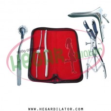 Hegar uterine dilator 3-4, 9-10, pinwheel, mathieu speculum, grave large