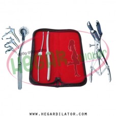 Hegar uterine dilator 3-4, 9-10, pinwheel, mathieu speculum, grave 3pcs