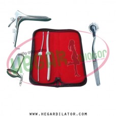 Hegar uterine dilator 3-4, 9-10, pinwheel, grave speculum large, collin large