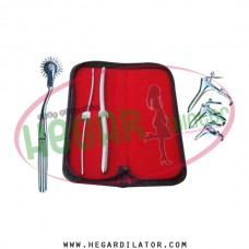 Hegar uterine dilator 3-4, 9-10, pinwheel, grave speculum 3pcs