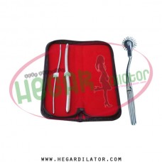 Hegar uterine dilator 3-4, 9-10, wartenberg pinwheel