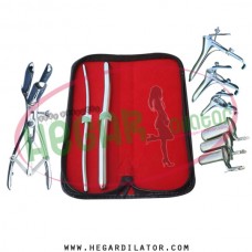 Hegar dilator Set of 2pcs 5-6, 11-12, mathieu speculum, grave 3pcs, collin 3pcs