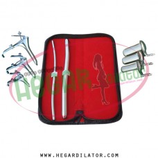 Hegar dilator Set of 2pcs 5-6, 11-12, grave speculum 3pcs, collin 3pcs