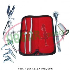 Hegar dilator Set of 2pcs 5-6, 11-12, pinwheel, mathieu speculum, grave 3pcs, collin large
