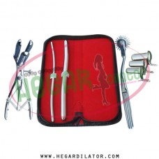 Hegar dilator Set of 2pcs 5-6, 11-12, wartenberg pinwheel, mathieu speculum, collin 3pcs