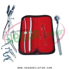 Hegar dilator Set of 2pcs 5-6, 11-12, pinwheel, mathieu speculum, grave large 3pcs