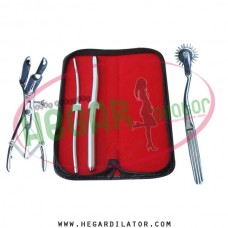 Hegar dilator Set of 2pcs 5-6, 11-12, wartenberg pinwheel, mathieu speculum