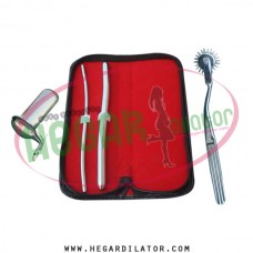 Hegar dilator Set of 2pcs 5-6, 11-12, wartenberg pinwheel, collin speculum  medium
