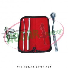 Hegar dilator Set of 2pcs 5-6, 11-12, wartenberg pinwheel, collin speculum 3pcs