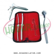 Hegar dilator Set of 2pcs 5-6, 11-12, wartenberg pinwheel, grave speculum large